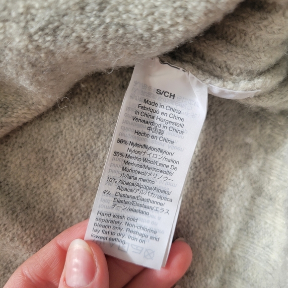 J crew mock neck grey wool blend sweater - Picture 4 of 4